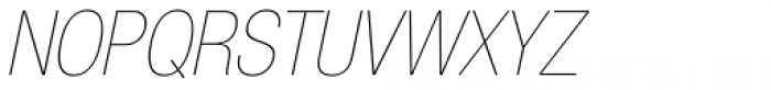 Neue Helvetica Std 27 Ultra Light Condensed Oblique Font UPPERCASE