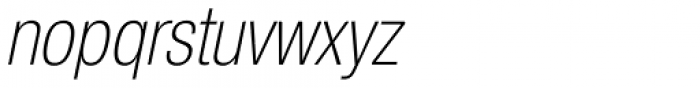 Neue Helvetica Std 37 Thin Condensed Oblique Font LOWERCASE
