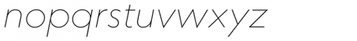 Neue Kabel Thin Italic Font LOWERCASE