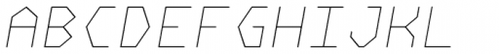 Neue Konstrukteur Round Thin Italic Font UPPERCASE