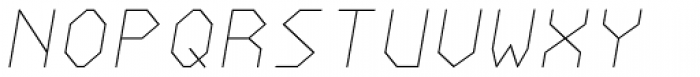 Neue Konstrukteur Square Thin Italic Font UPPERCASE