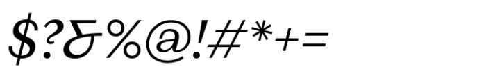 Neue Magnat Text Regular Italic Font OTHER CHARS