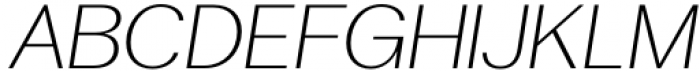 Neue Magnus Light Italic Font UPPERCASE