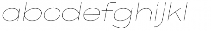 Neue Metana Thin Italic Font LOWERCASE
