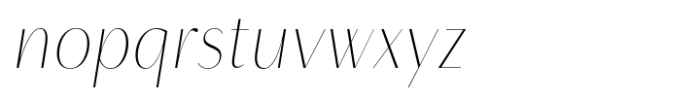 Neue Mylon Light Italic Font LOWERCASE