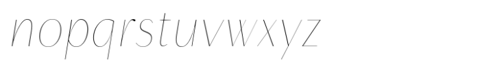 Neue Mylon Thin Italic Font LOWERCASE