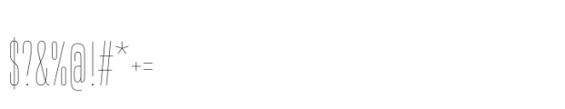 Neue Plak Compressed UltraLight Font OTHER CHARS