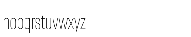 Neue Plak Display Condensed XLight Font LOWERCASE