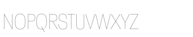 Neue Plak Narrow UltraLight Font UPPERCASE