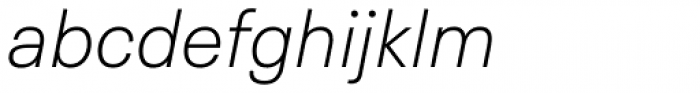 Neue Plak Text Thin Italic Font LOWERCASE