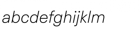 Neue Plak Variable Text Italic Font LOWERCASE