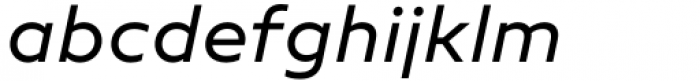 Neue Radial A Regular Italic Font LOWERCASE