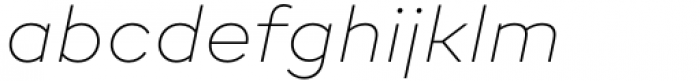 Neue Radial B Thin Italic Font LOWERCASE