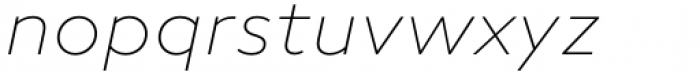 Neue Radial B Thin Italic Font LOWERCASE