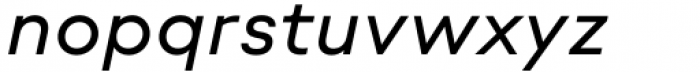 Neue Radial D Regular Italic Font LOWERCASE
