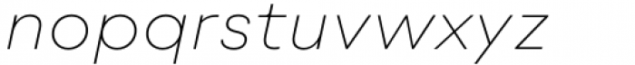 Neue Radial D Thin Italic Font LOWERCASE