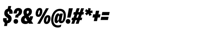Neue Rational Condensed Black Italic Font OTHER CHARS