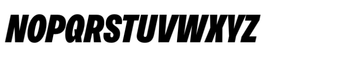 Neue Rational Condensed Black Italic Font UPPERCASE