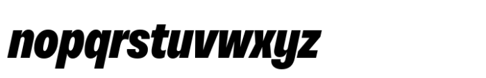 Neue Rational Condensed Black Italic Font LOWERCASE