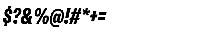 Neue Rational Condensed ExtraBold Italic Font OTHER CHARS