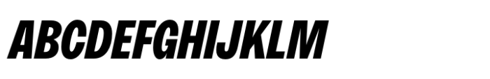 Neue Rational Condensed ExtraBold Italic Font UPPERCASE