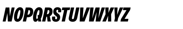 Neue Rational Condensed ExtraBold Italic Font UPPERCASE