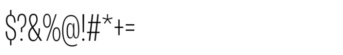 Neue Rational Condensed ExtraLight Font OTHER CHARS