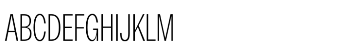 Neue Rational Condensed ExtraLight Font UPPERCASE