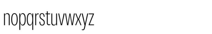 Neue Rational Condensed ExtraLight Font LOWERCASE