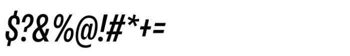 Neue Rational Condensed Medium Italic Font OTHER CHARS