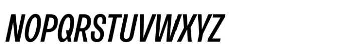 Neue Rational Condensed Medium Italic Font UPPERCASE