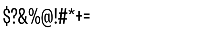 Neue Rational Condensed Regular Font OTHER CHARS