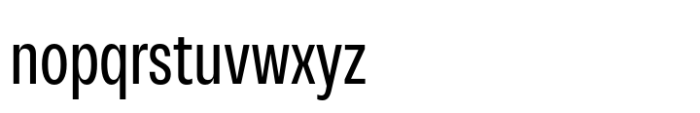 Neue Rational Condensed Regular Font LOWERCASE
