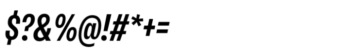 Neue Rational Condensed SemiBold Italic Font OTHER CHARS