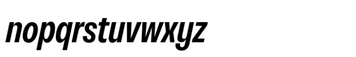 Neue Rational Condensed SemiBold Italic Font LOWERCASE