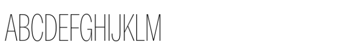Neue Rational Condensed Thin Font UPPERCASE