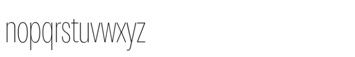 Neue Rational Condensed Thin Font LOWERCASE