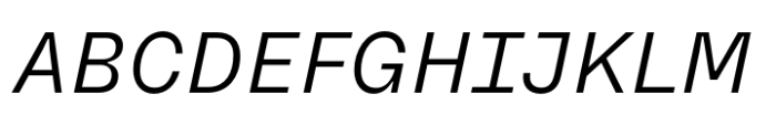 Neue Rational Mix Regular Italic Font UPPERCASE
