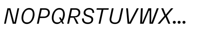 Neue Rational Mix Regular Italic Font UPPERCASE