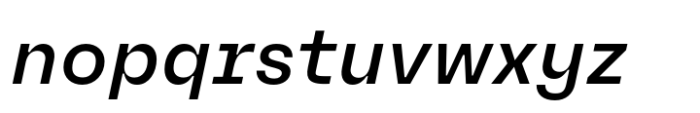 Neue Rational Mix SemiBold Italic Font LOWERCASE
