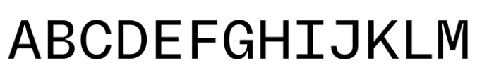 Neue Rational Mono Medium Font UPPERCASE