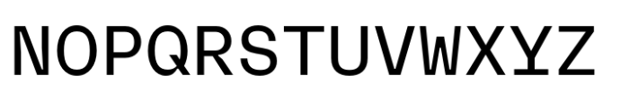 Neue Rational Mono Medium Font UPPERCASE