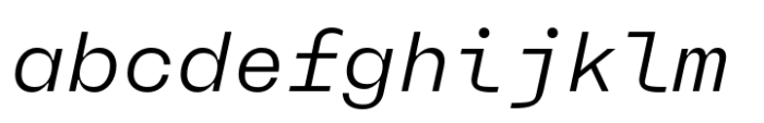 Neue Rational Mono Regular Italic FONT
