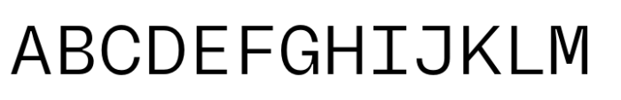 Neue Rational Mono Regular Font UPPERCASE