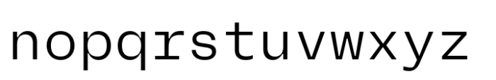 Neue Rational Mono Regular Font LOWERCASE