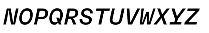Neue Rational Mono SemiBold Italic Font UPPERCASE