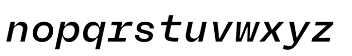 Neue Rational Mono SemiBold Italic Font LOWERCASE