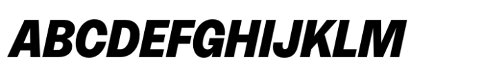 Neue Rational Narrow Black Italic Font UPPERCASE