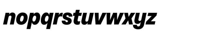Neue Rational Narrow Black Italic Font LOWERCASE