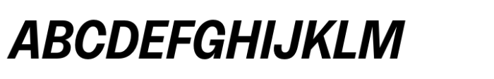 Neue Rational Narrow Bold Italic Font UPPERCASE
